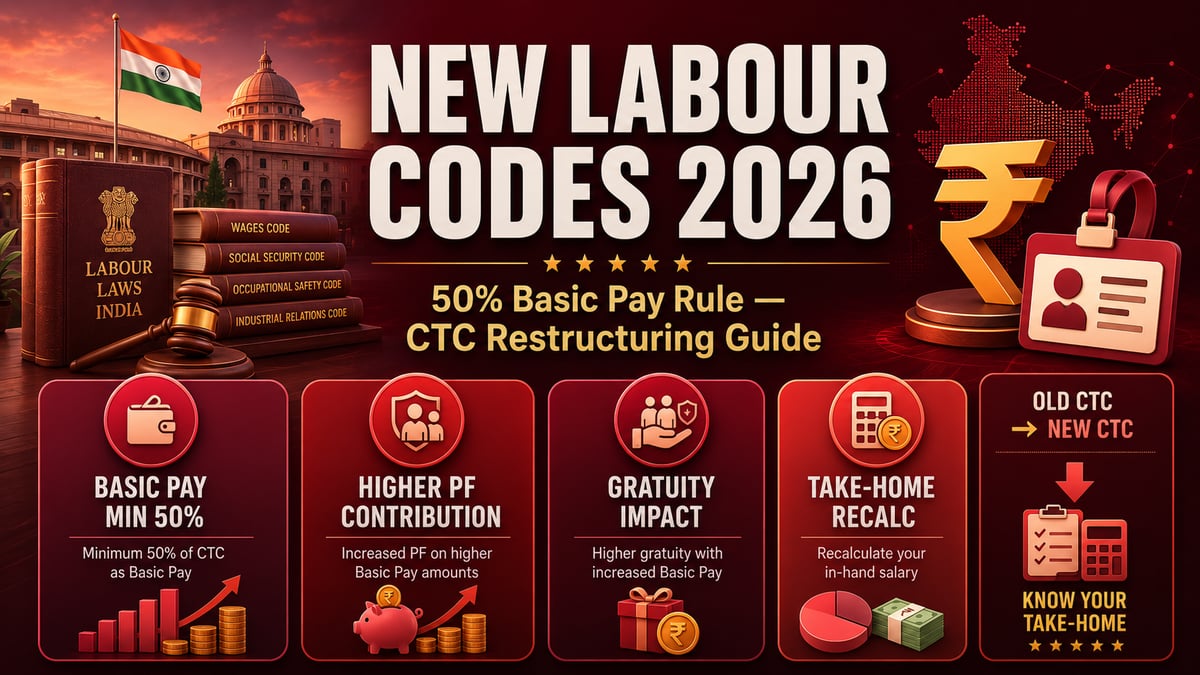 India New Labour Codes 2026: CTC Restructuring Under the 50% Basic Pay Rule - FinanceLives