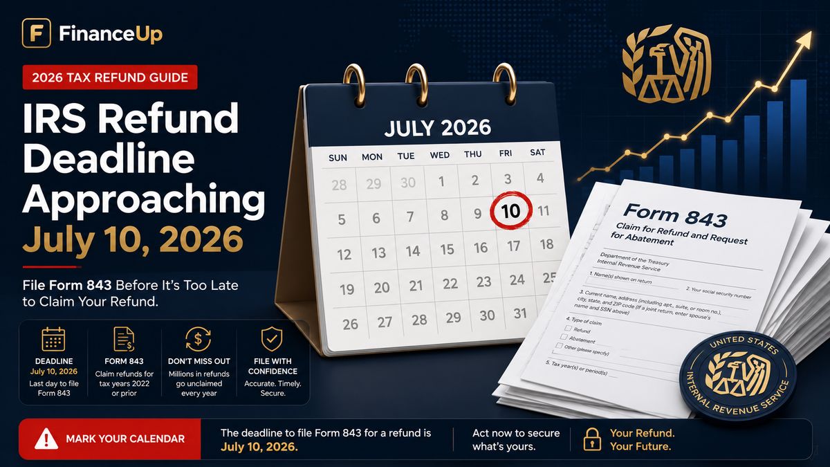 Visual breakdown of the IRS COVID tax refund deadline showing the July 10, 2026 protective claim date, Form 843 requirements, and the Kwong v. United States court case details.